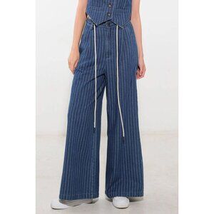 Freemarket Flying Tomato Wide Leg Pin Stripes Denim Pant I Still believe Med